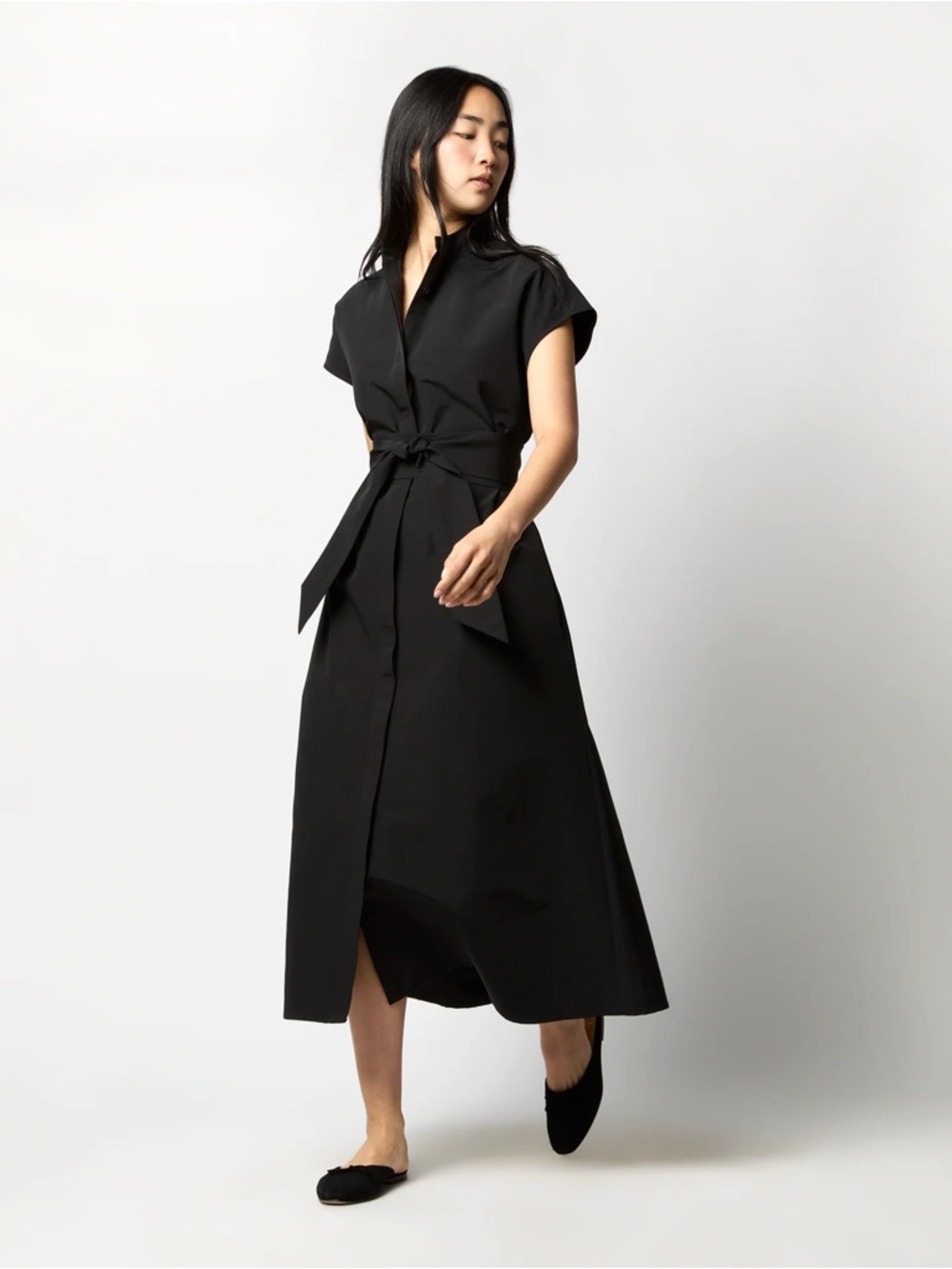ANN MASHBURN Gianna Silk Shirtdress Dress - Picture 14 of 15